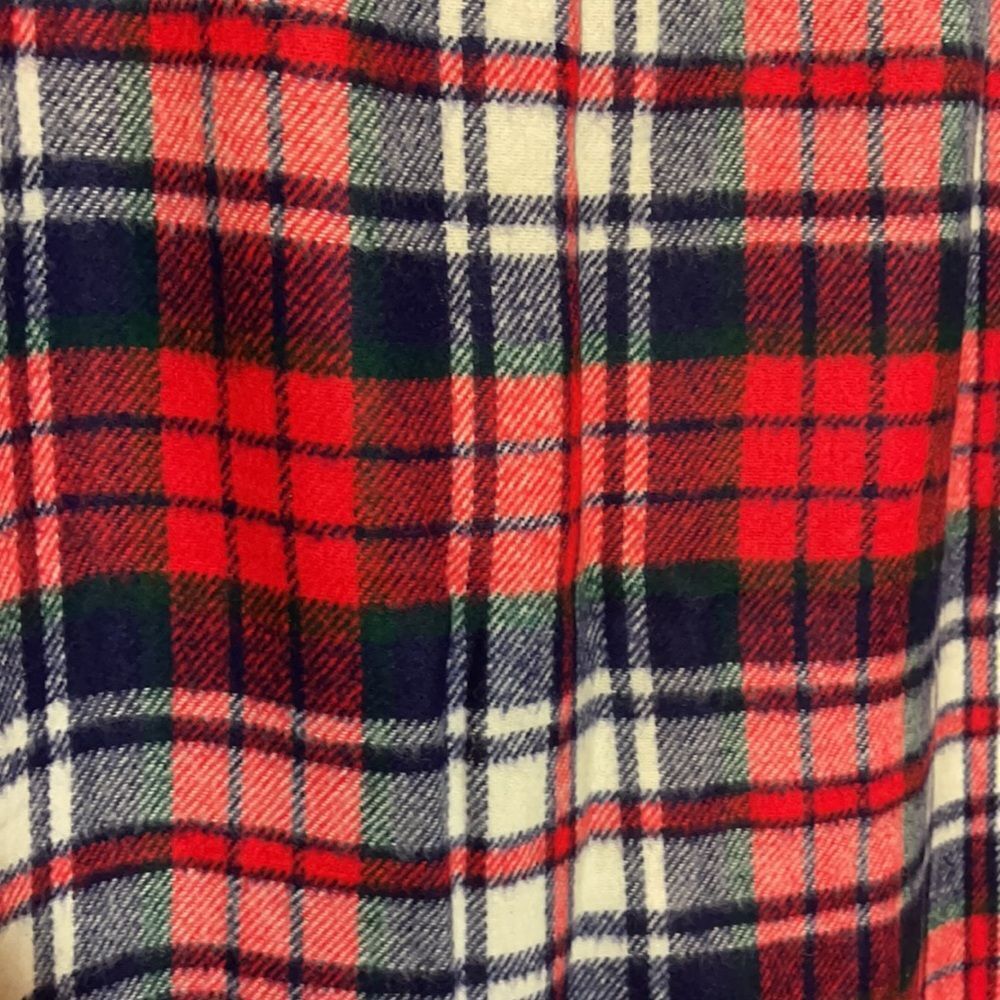 Vintage 1960s or 1970s Handmade Plaid Wool Maxi Skirt Tiny Waist - Picture 13 of 14